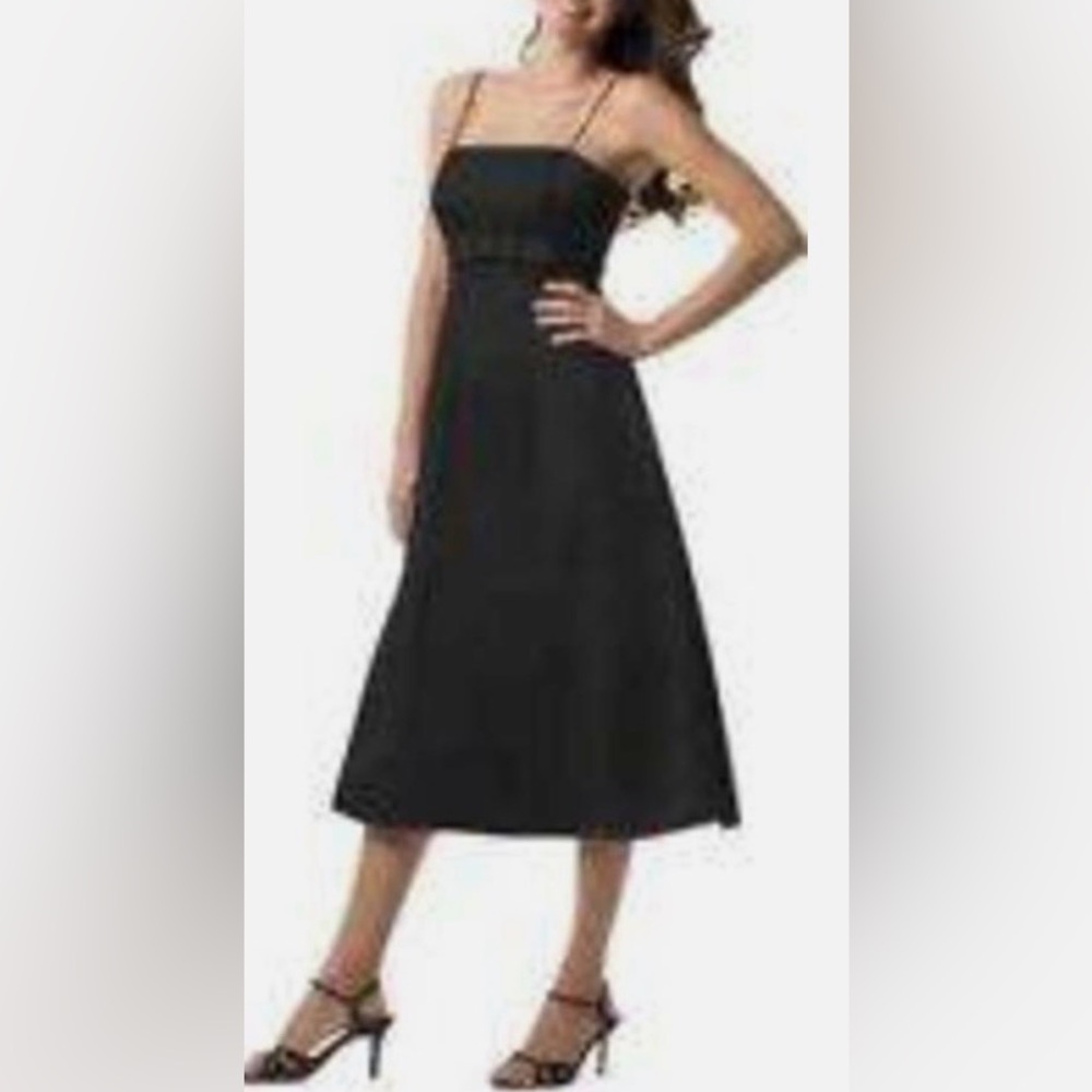 David's Bridal black satin formal / evening dress/ bridesmaids / Prom. Sz 14-16 - Picture 13 of 13